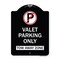 Signmission Valet Parking Only Tow Away Zone Heavy-Gauge Aluminum Architectural Sign, 24" x 18", BW-1824-22760 A-DES-BW-1824-22760 - alternate 1